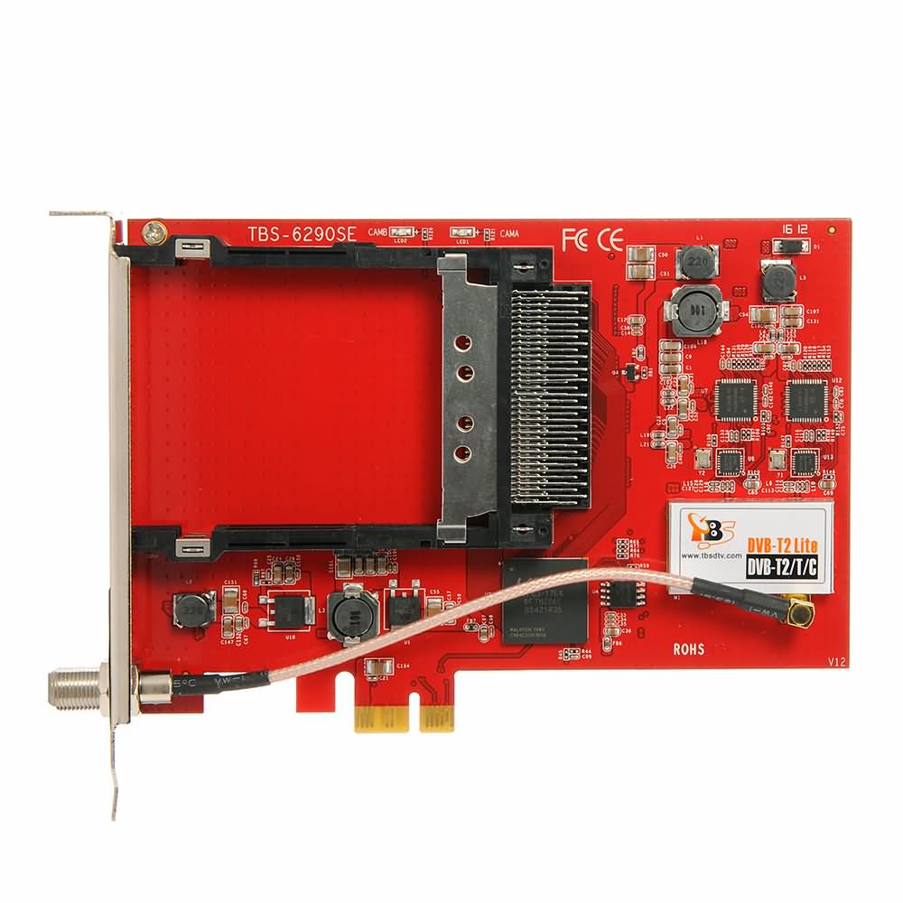 TBS6290 DVB-T2/T/C dual Tuner dual CI PCIe Card – PCI Express