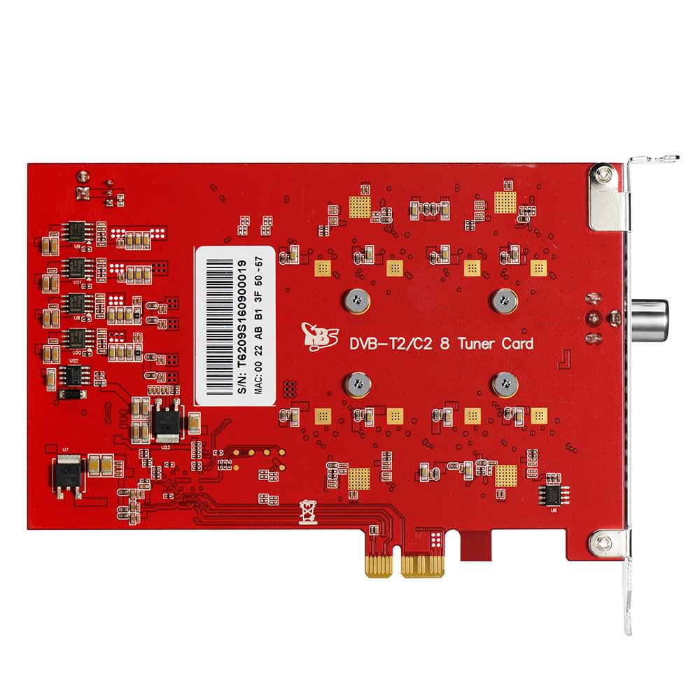 TBS 6205se DVB-T2 / C2 / T/C(J.83A/B/C) / ISDB-T/C / ATSC1.0 Quad PCIe  Digital TV Tuner Card for PC