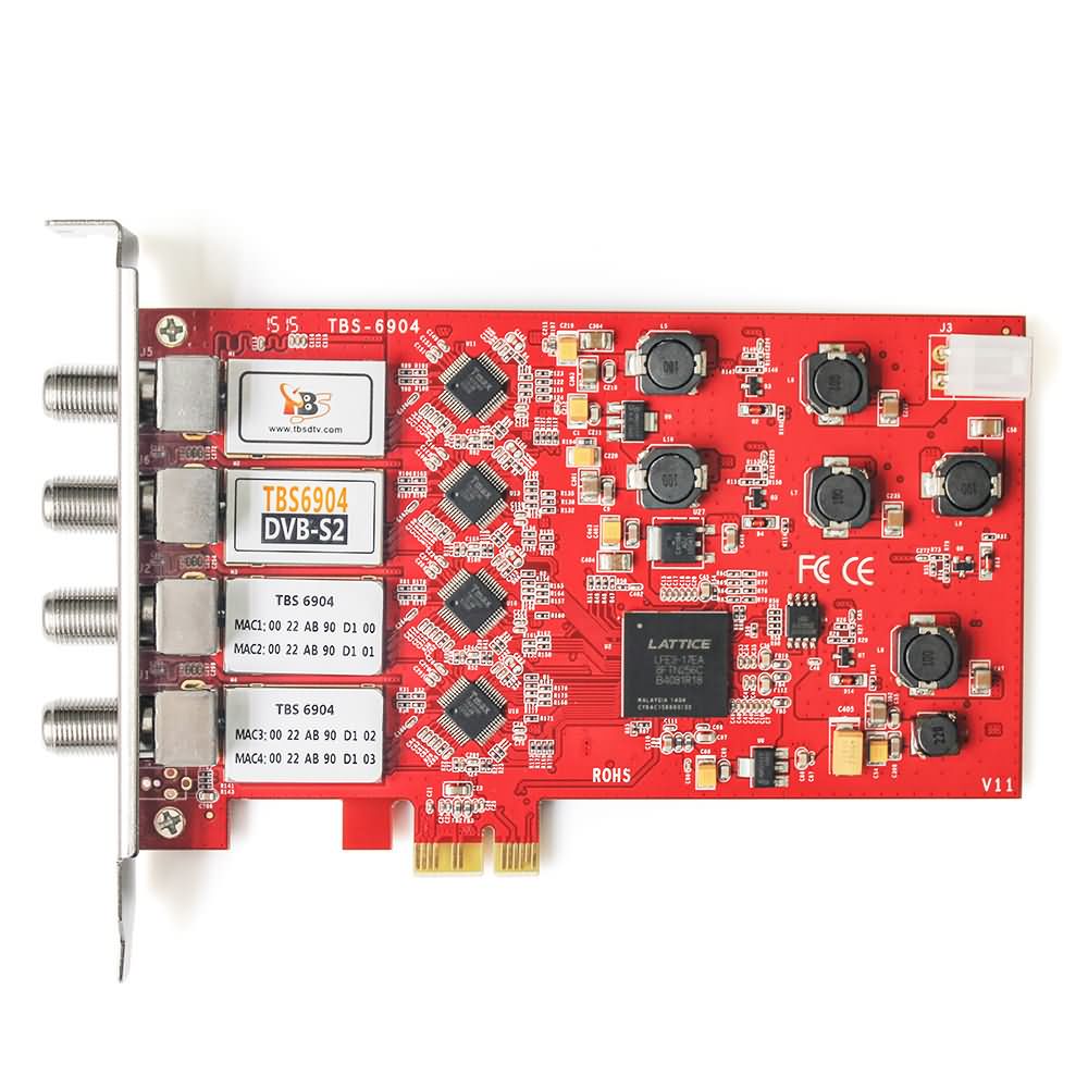 TBS6904 DVB-S2 Quad Tuner PCIe Card – PCI Express