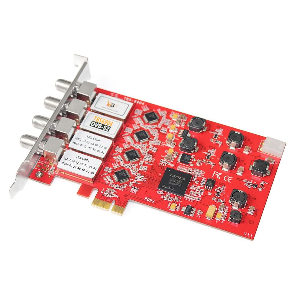 TBS6904 DVB-S2 Quad Tuner PCIe Card – PCI Express