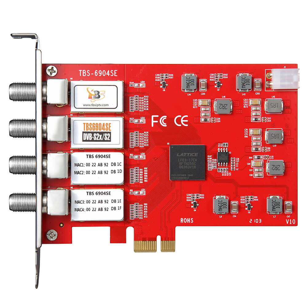 TBS6904SE DVB-S2X Quad Tuner PCIe Card